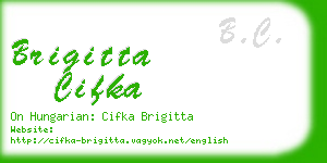 brigitta cifka business card
